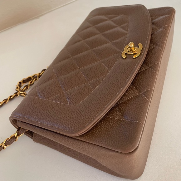 SOLD Chanel Diana Bag Brown Caviar - Picture 7 of 17